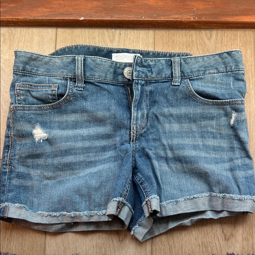 Express Blue Jean Shorts